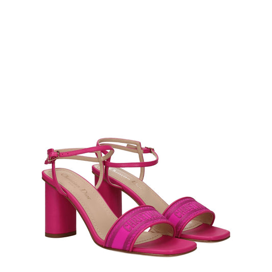 Christian Dior クリスチャンディオールサンダル女性ファブリックフキシア - Image 1