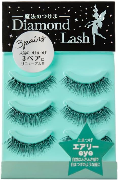 (3 Pairs) DiamondLash Little Wink Series [Airy eye] Naturally bushy eyelash-like eyes! *This product comes in a box of 3 pairs