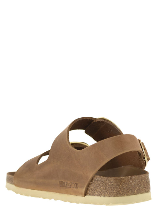 Birkenstock ビルケンシュトックミラノビッグバックルオイルレザーサンダル - Image 1