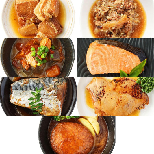 Room Temperature Ready Meals by Uchipac - Trial 1-Week 7-Item Set - Side Dishes - Retort Foods - No Preservatives, No Colorings, Additive-Free - Room Temperature Storage - Emergency Food - Stockpiled