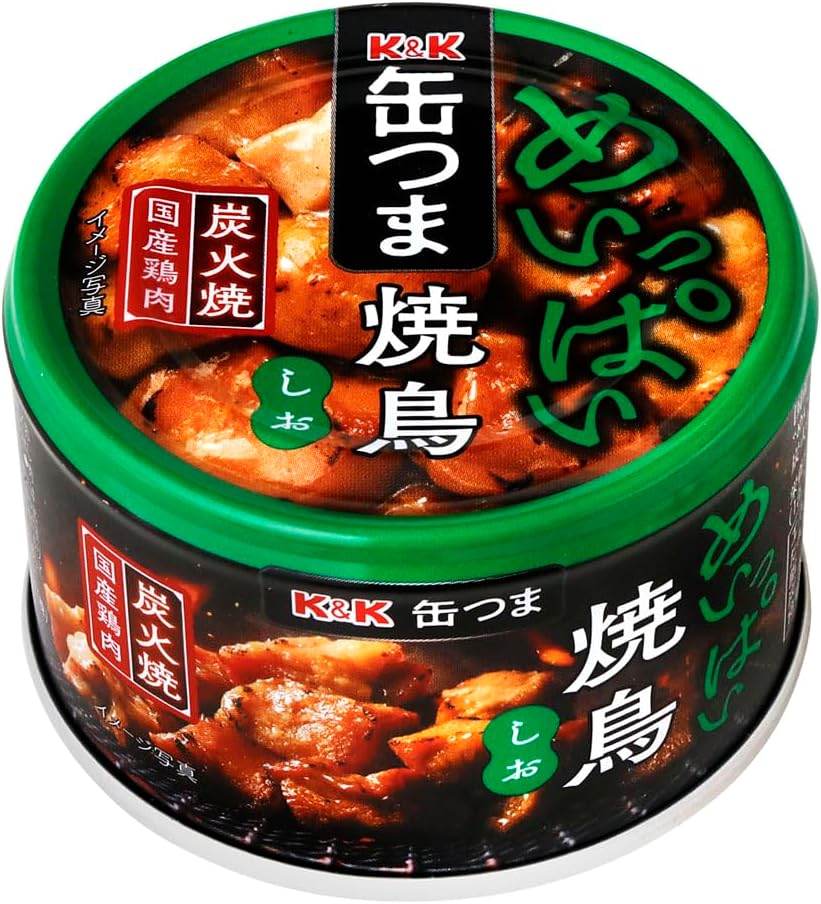 Kokubun K&K Canned Meifull Yakitori Charcoal Grilled Salt 4.8 oz (135 g)