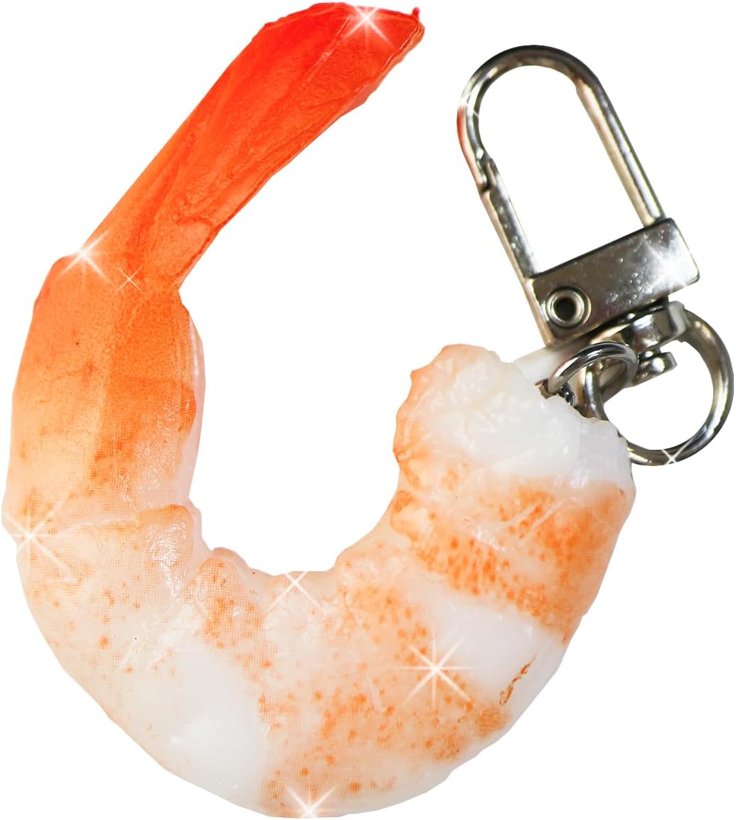 Kirara Punmaru KR-018 Food Sample Key Holder, Shrimp, Key, Bag, Interior Miscellaneous Goods, Faux Hood