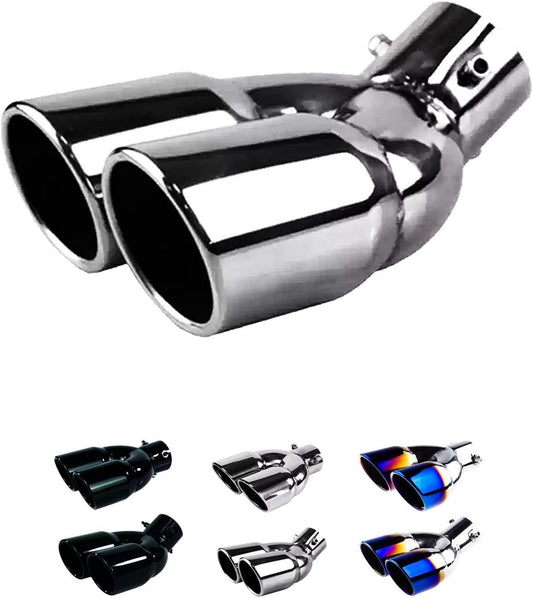 Compatible with Toyota Corolla Cross 2021.9 - Current Muffler Cutter, Universal Car Muffler, Ovals, Made of Stainless Steel, Large Diameter, Rust and Impact Resistant, Downward Facing Exhaust Pipe