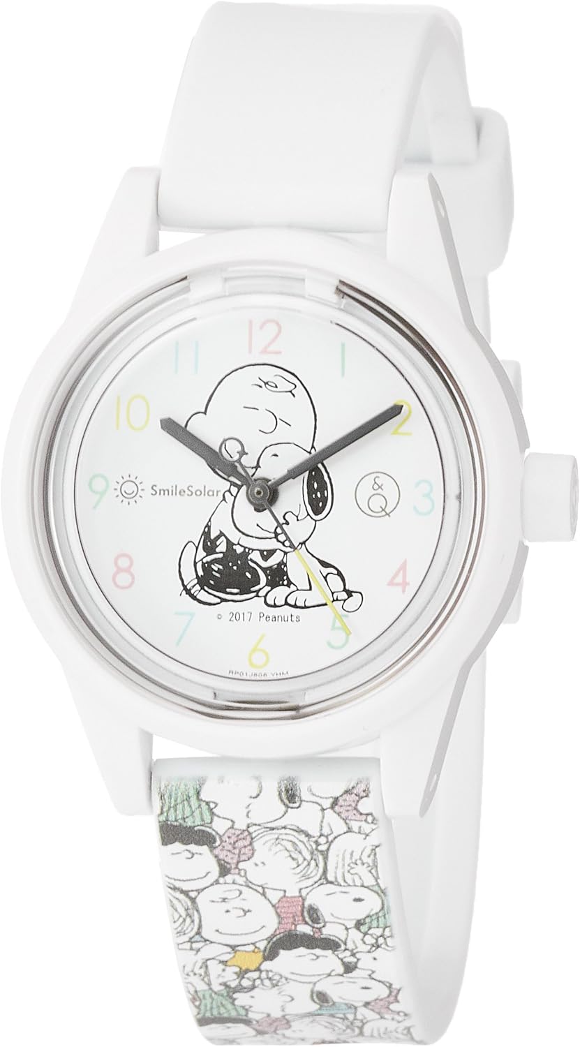 Q&Q SmileSolar Watch Snoopy, white, Watch All Over Pattern