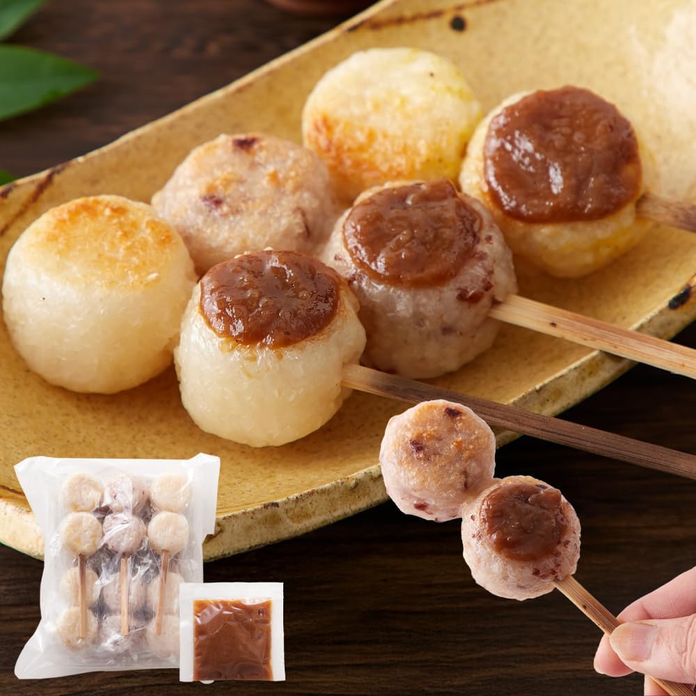 Natural Lifestyle Bite-sized Gohei-mochi (6 pieces) 3 varieties Taste comparison Sweet and salty Addictive Sesame・Walnut miso sauce Nagano Prefecture Koshihikari Mochi millet Red rice Iida Shinshu
