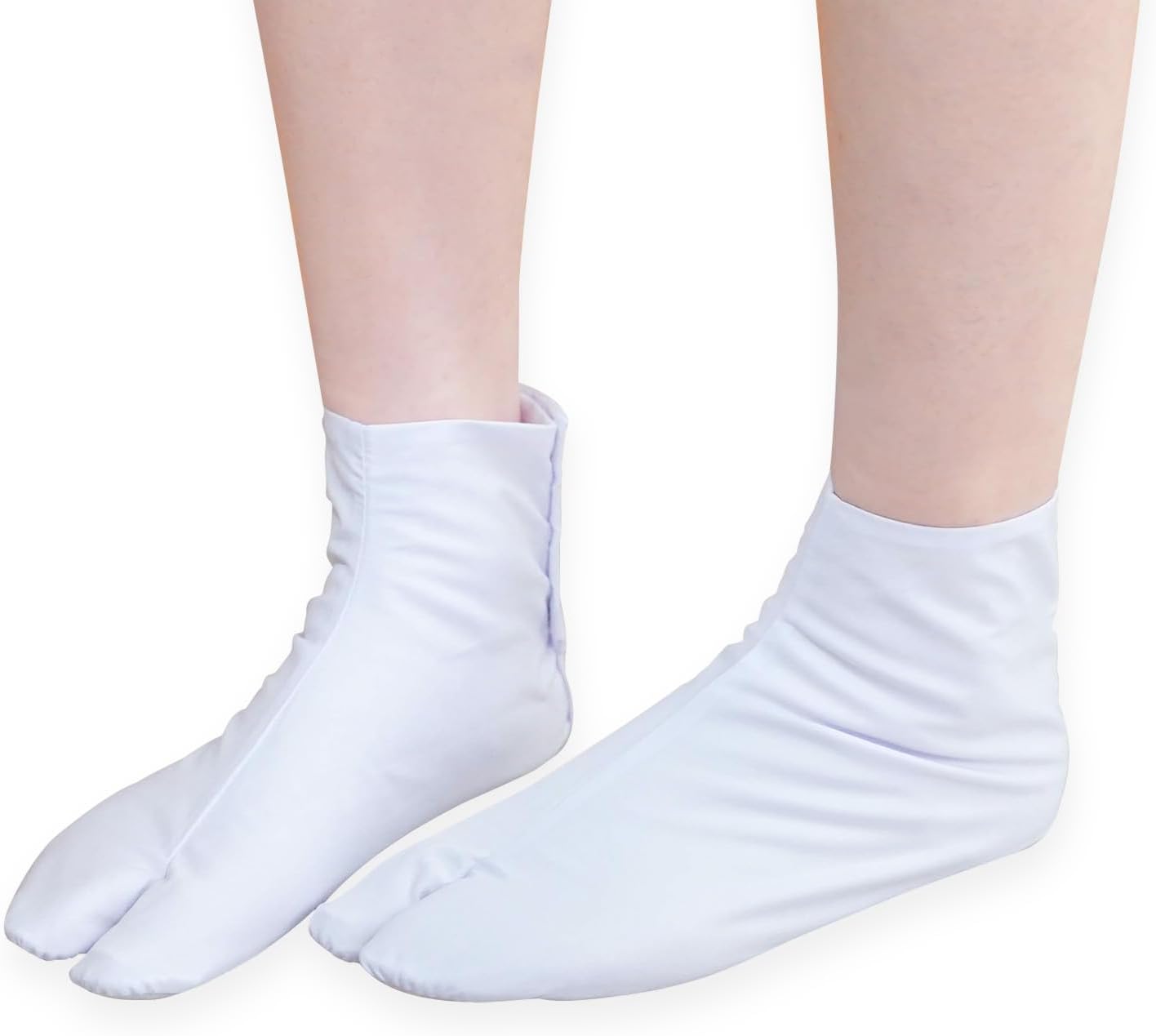 Amemari Tabi Socks, With Flat Pattern, Made in Japan, Wrinkle-Resistant, Cotton Poly, Tetoron Broad, All Year, Fukusuke Brand, 1 Pair, White, 4 Pieces, Regular Style, Dressing Sleeves, Kimono Kimono