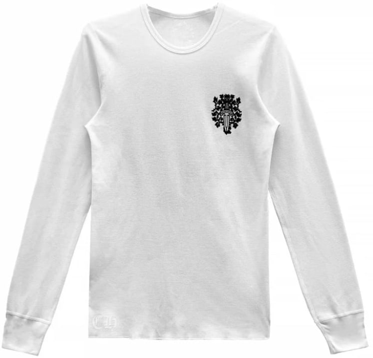 CHROME HEARTS 'DAGGER' WHITE THERMAL LONG SLEEVE