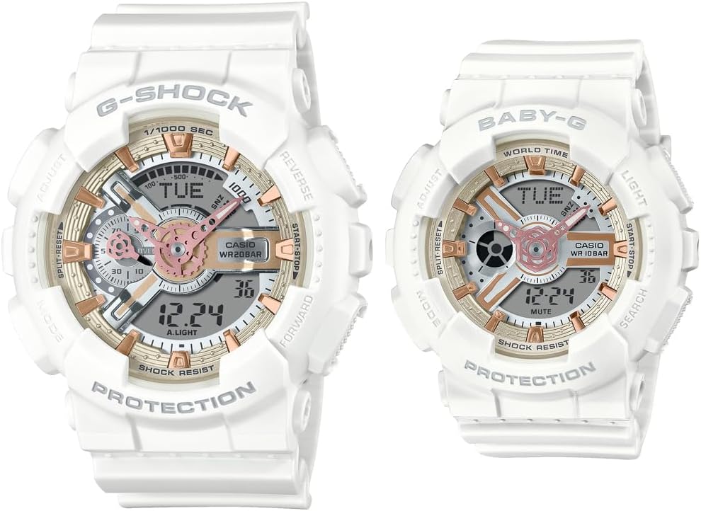 Casio GA-110/BA-110X Pair Watch White, Limited Edition / G PRESENTS LOVER'S COLLECTION 2024, Bracelet Type