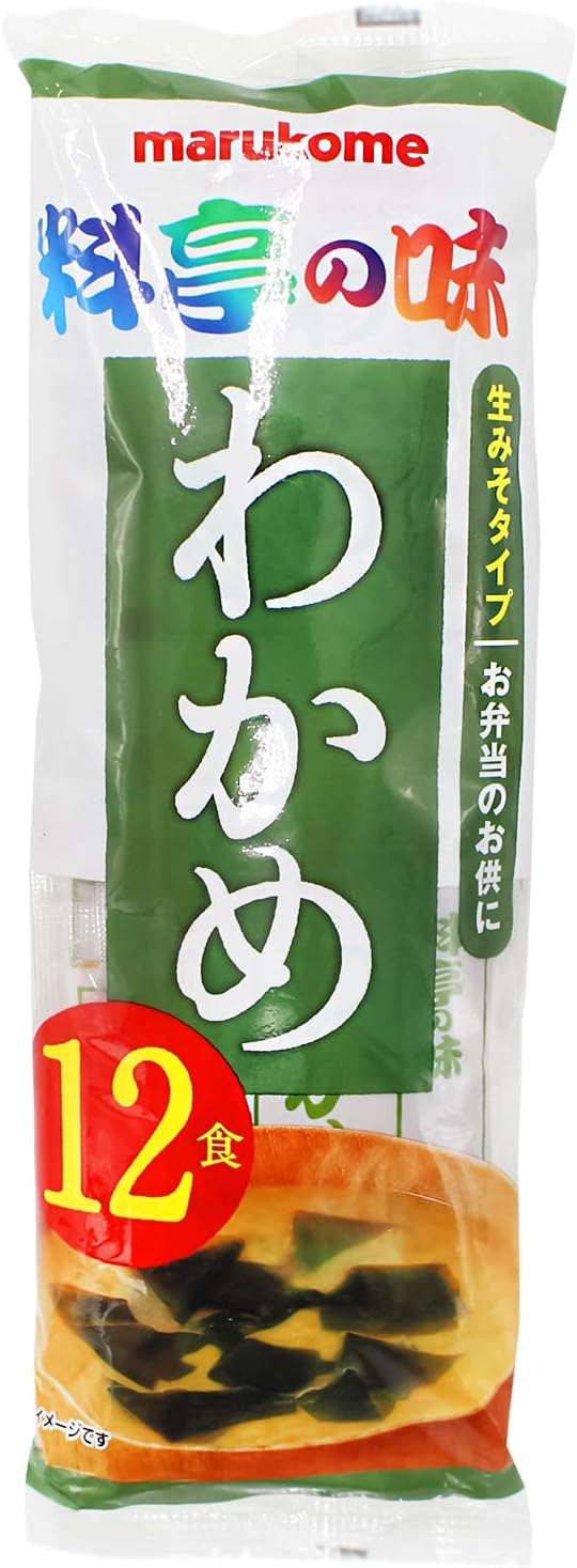 Marukome Restaurant Miso Soup Wakame, Pack of 12