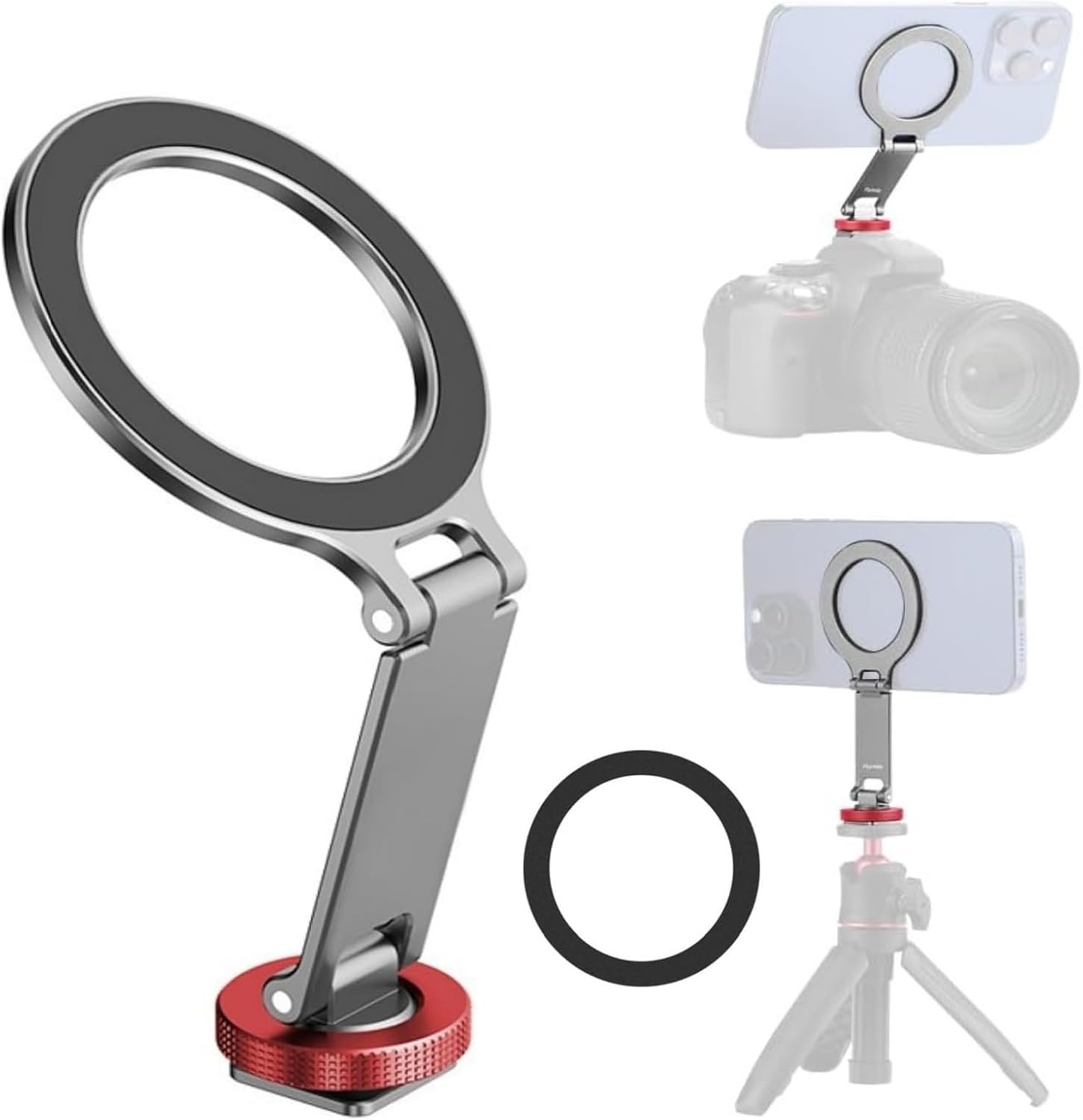 magsafe Tripod Mount, Smartphone Holder Tripod, Compatible with MagSafe Cold Shoe Adapter with 1/4 Screw Hole, Compatible with 16 / 15 / 14 / 13 / 12 Series