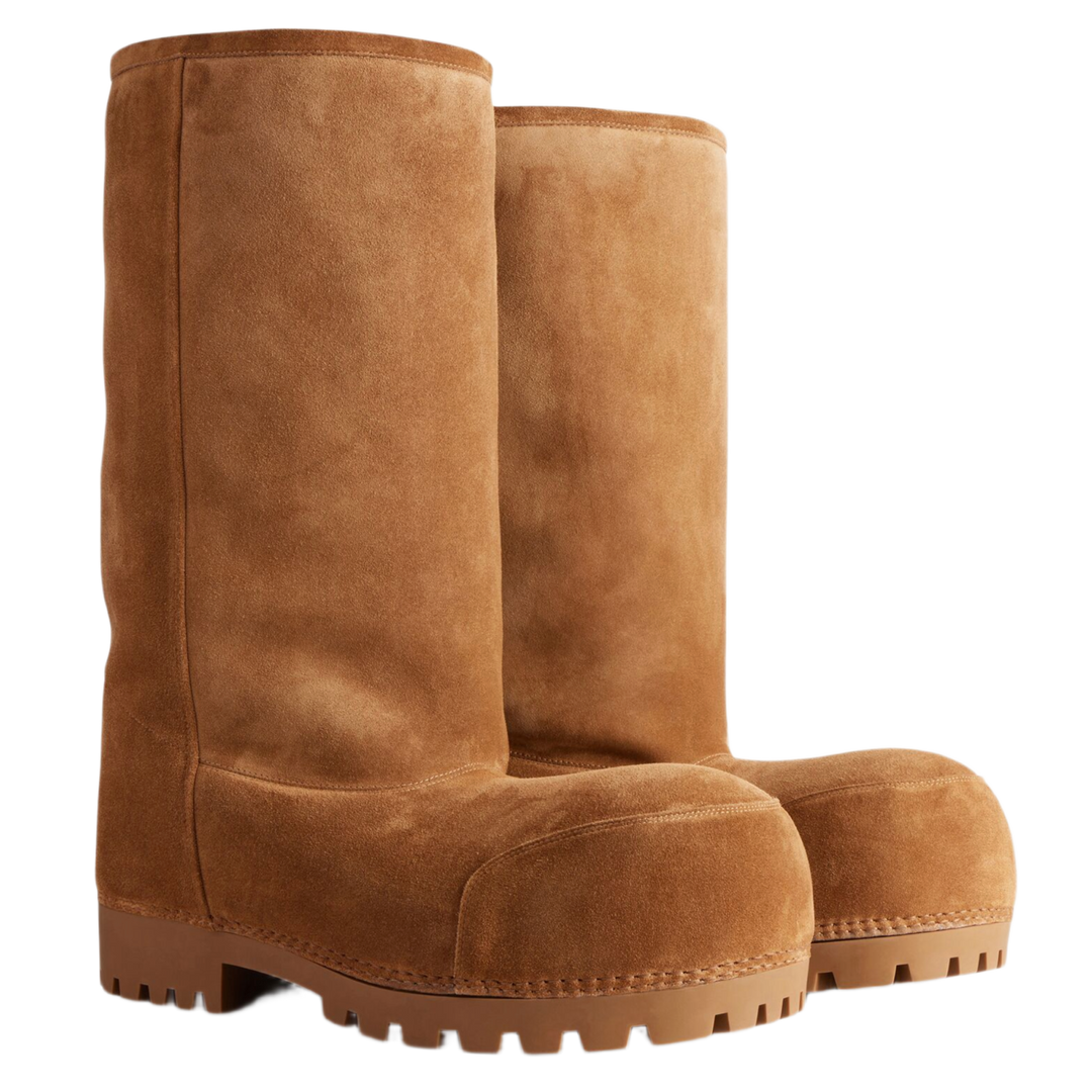 BALENCIAGA 'TAN' FUR HIGH BOOTS