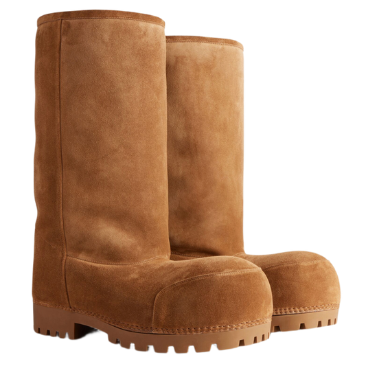 BALENCIAGA 'TAN' FUR HIGH BOOTS