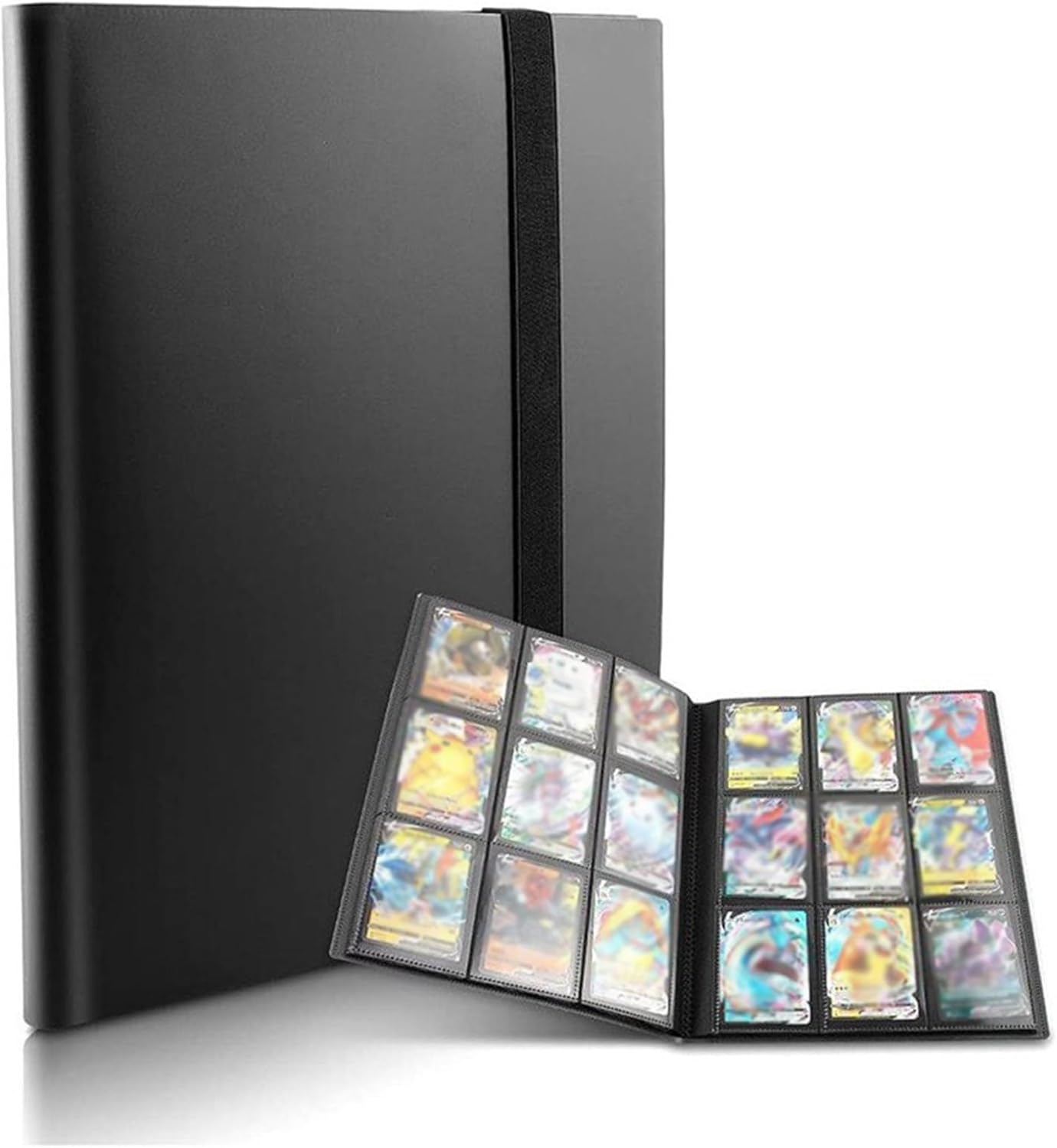 Wowjimi Card File, 9 Pockets, Holds 360 Cards, Collect Other Game Cards, Sticker File, Pokemon, Card Storage, Trading Card Storage
