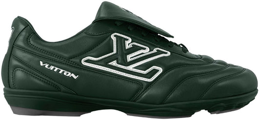 LOUIS VUITTON 'GREEN' LEATHER FOOTPRINT SNEAKERS