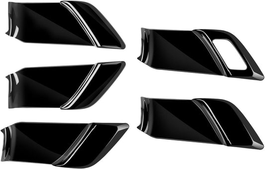 [GIKAKU] Toyota Prius 60 Series Exclusive Accessory Parts Inside Handle Panel Inner Door Bowl Cover PRIUS 60 Series Inner Door Handle Panel Interior Panel Dress Up Interior Parts Garnish (Piano Black)