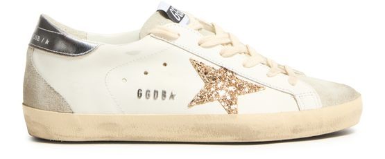 GOLDEN GOOSE Super-Star glitter sneakers - Image 1