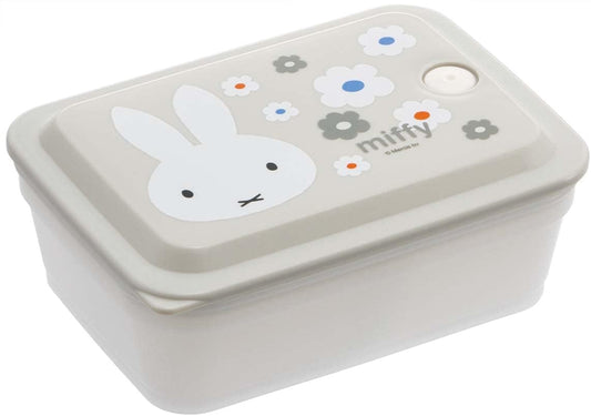 Skater PAS6AG-A Silver Ion Storage Container, Ag+ Antibacterial, Fluffy, Gasket, One-piece, Air Valve Included, 1 Tier, 20.3 fl oz (600 ml), Miffy Monotone
