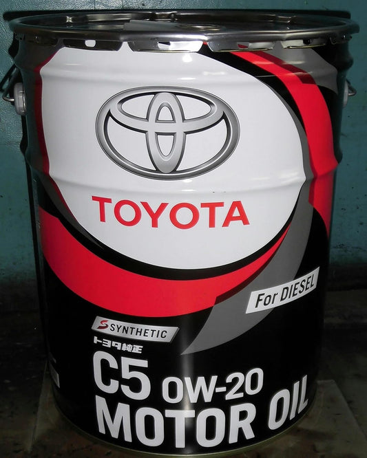 Genuine Toyota Engine Oil C5 0W-20 (All Synthetic Oil for Diesel Engines) 20L 08883-03303