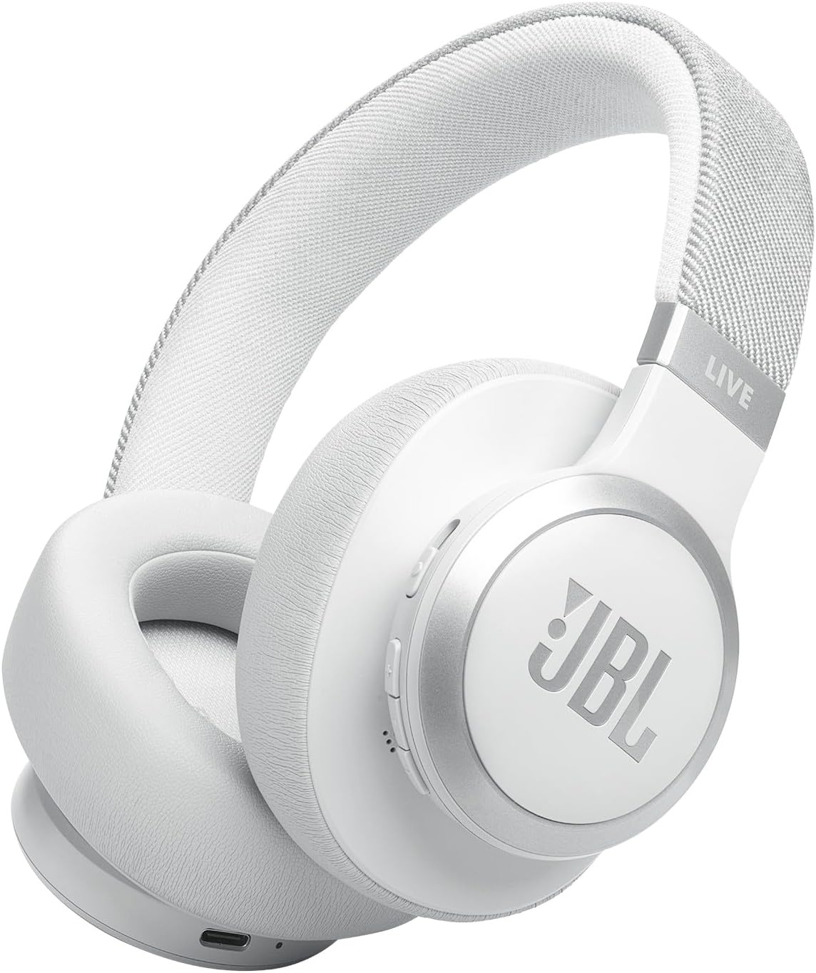 JBL LIVE 770 NC Style/Design/Hybrid Noise Cancelling/Bluetooth Compatible/Multipoint/Over-Ear Headphones/White/JBLLIVE770NCWHT
