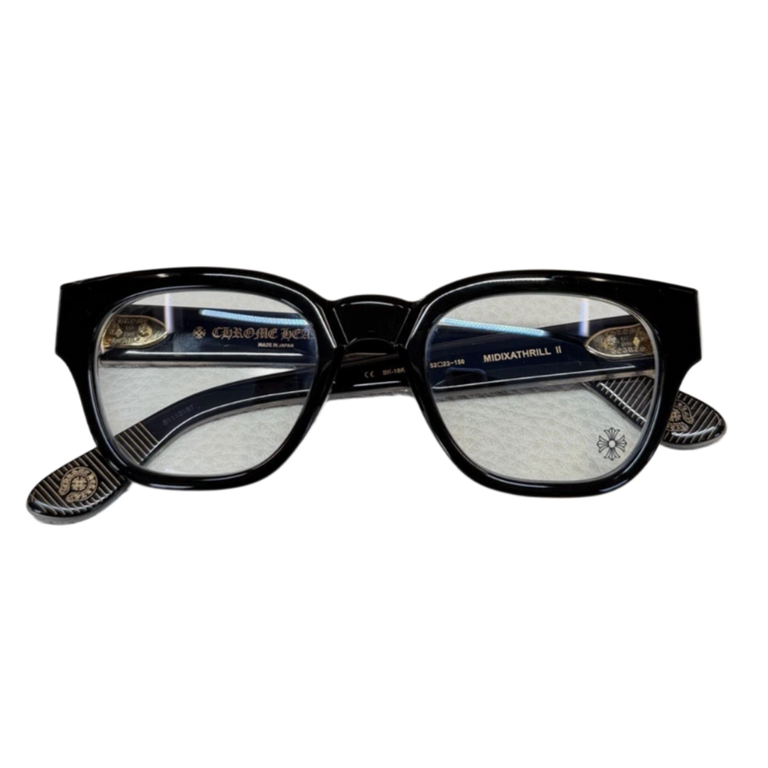 CHROME HEARTS 'MIDIXATHRILL 2' BLACK/GOLD GLASSES