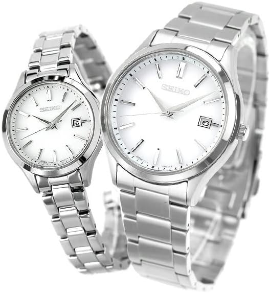 Seiko SBPX143 STPX093 Men's Women's Wristwatch, Pair with Box, Wrap, Selection, Solar, Couple, Anniversary,, Comes with a pair of boxes/wrapping., Bracelet Type