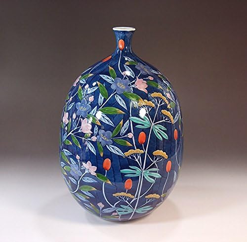 伝統工芸品｜陶器壺・花瓶｜有田焼・伊万里焼・色鍋島様式草花文様｜陶芸家藤井錦彩
