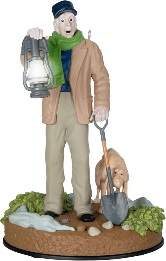 Tarjeta de recuerdo de Navidad Hallmark, colección Disney La mansión embrujada, El cuidador y su perro con luz y sonido, Regalos para fans de Disney