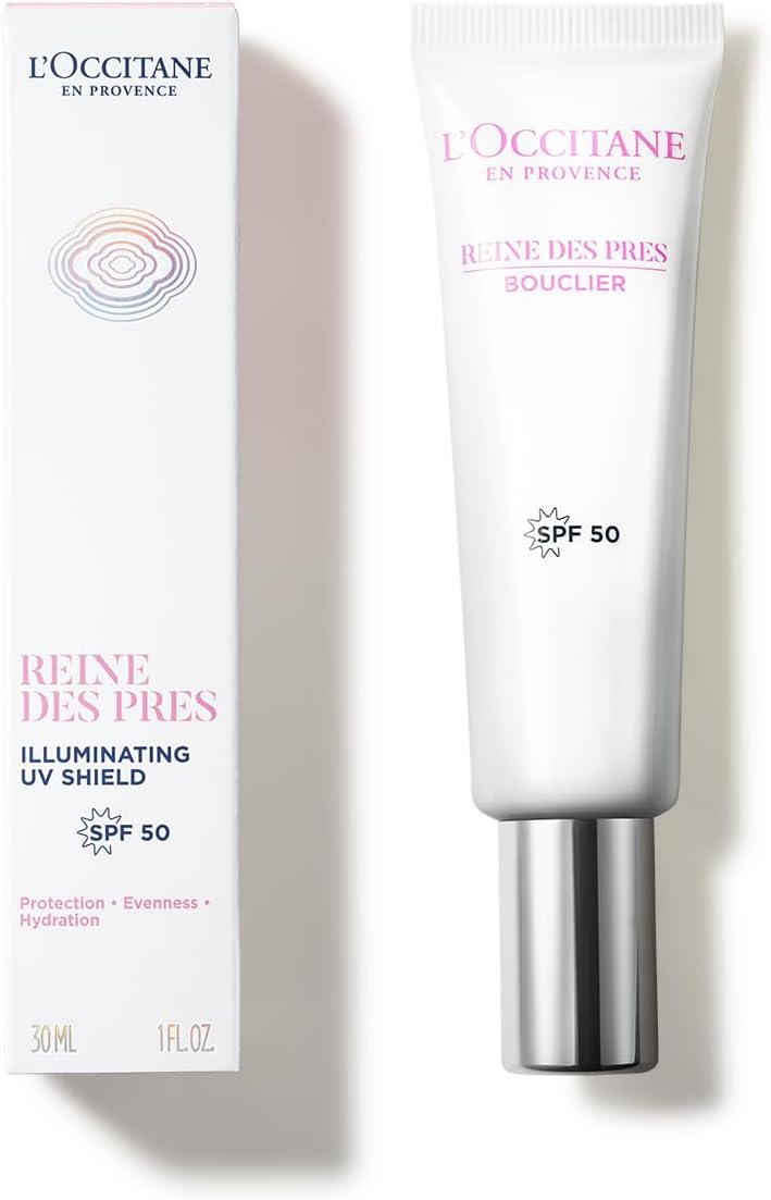L'Occitane L'Occitane SPF 50/PA++++ Bright UV Shield, 1.1 fl oz (30 ml) Makeup Base, Sunscreen Milky Lotion, For Faces, Skin Care, Whitening
