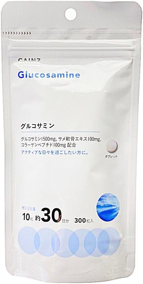 Cainz Glucosamine 300 Tablets Health Glucosamine Shark Ointment Extract Collagen Tablet