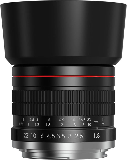 Lightdow for Canon EFレンズ 85mm F1.8 大口径レンズ単焦点 中望遠レンズ for Canon EOS Kiss X10i X10 X9i X9 X8i X7i X6i X5 X4 X3 X2 X70 90D 80D 70D 60D 6D 5D 250D Rebel T8i T7 T7i T3i一眼レフカメラレンズ