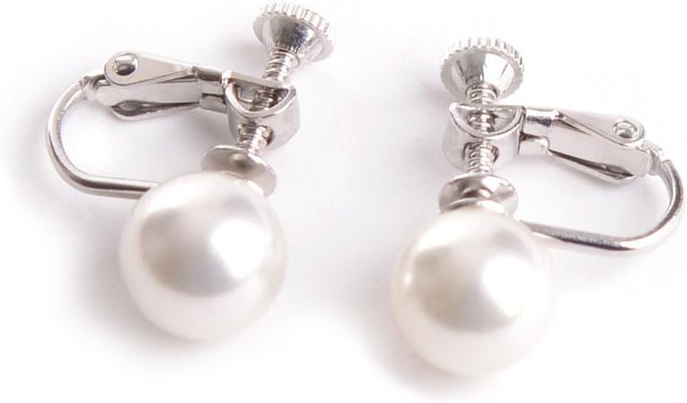 Aurora Genuine Shell Pearl Earrings, 0.3 inches (9 mm), Made in Japan, Artisan Handmade