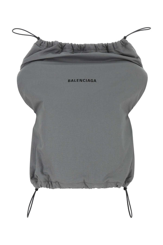 Balenciaga バレンシアガグレーコットンシューズバッグトップ - Image 1