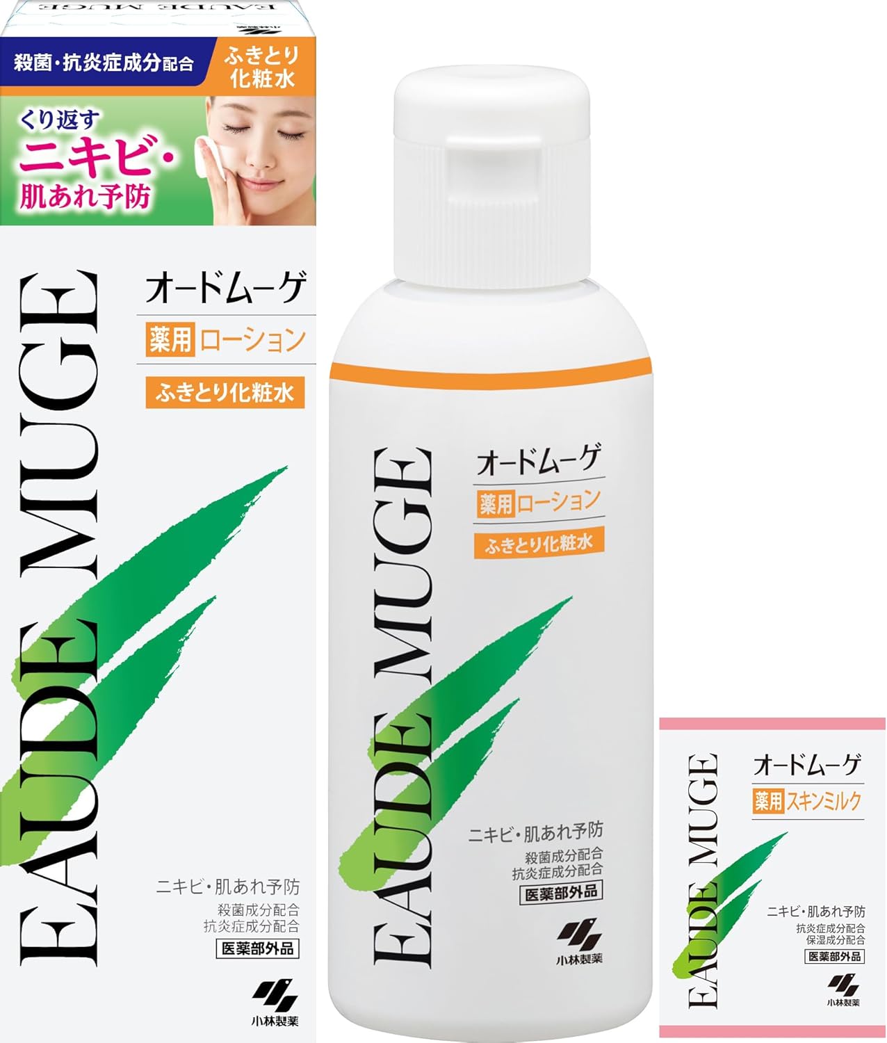 [Official] Eau De Mugue Medicated Lotion, 6.3 fl oz (160 ml), Wiping Lotion, Eau De Mugue Series, Designed to Prevent Repetitive Acne and Skin Roughness, Formulated with Antiseptic and