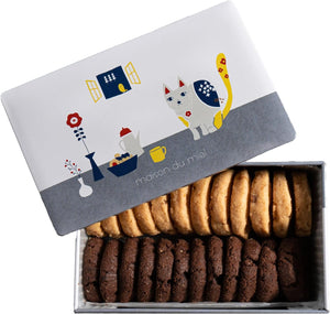 Maison Du Miel Sweets Cookie Can Gift Cookies Assorted High-Quality Cat Cat Sablé Can Valentine's Day White Day