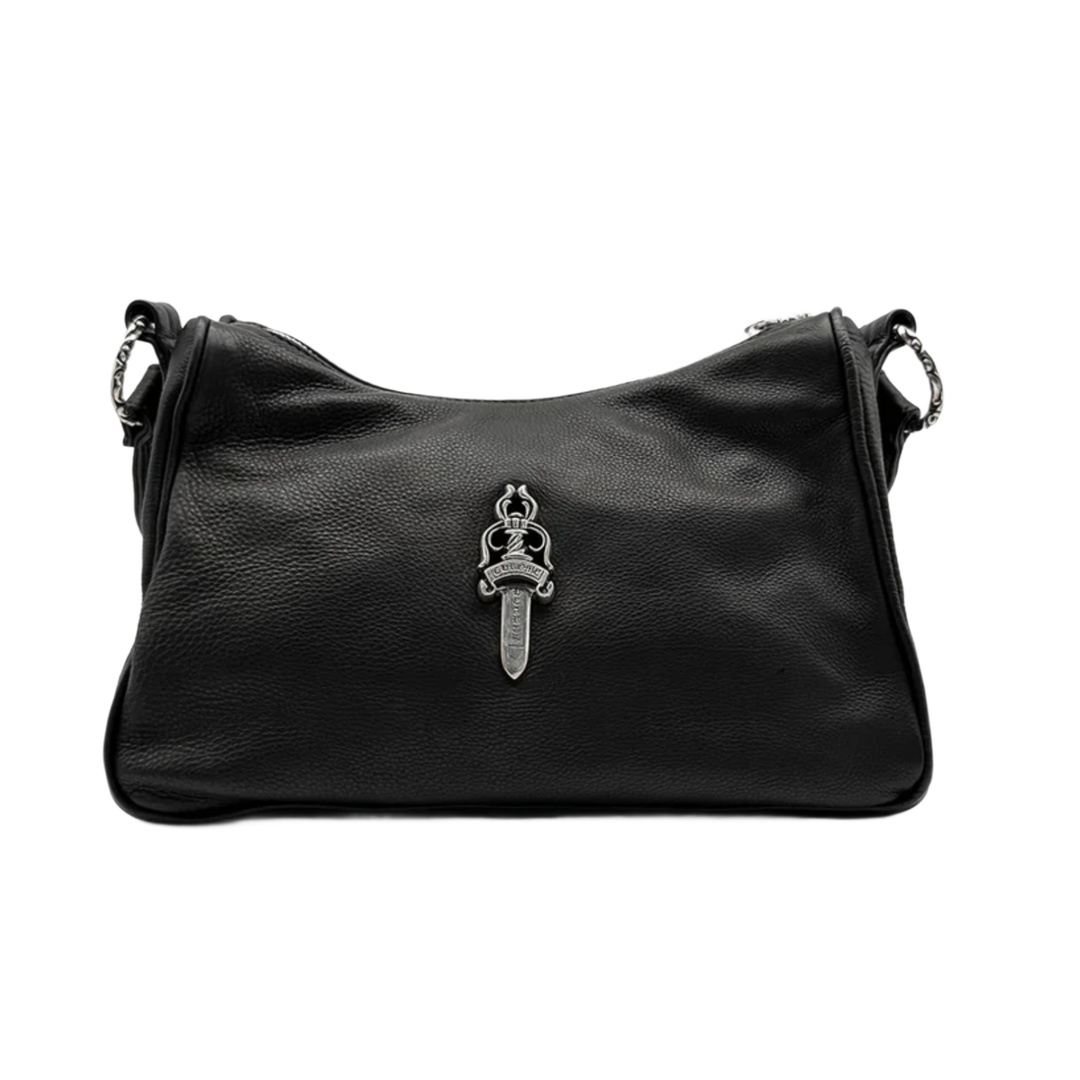 CHROME HEARTS 'CHICKEN NUGGET' SMALL BLACK LEATHER BAG
