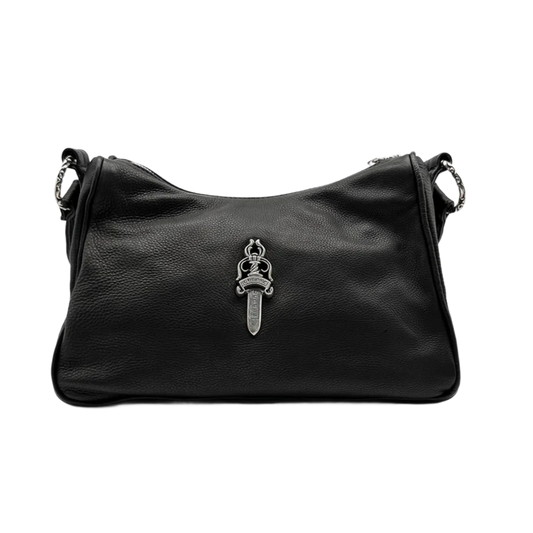 CHROME HEARTS 'CHICKEN NUGGET' SMALL BLACK LEATHER BAG