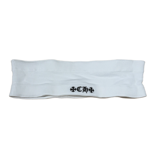 CHROME HEARTS 'CH' WHITE HEADBAND