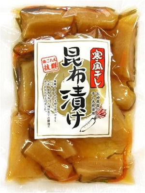 Kamioki Sangyo Cold Breeze Dried Kuan Pickled Kelp Pickles, 3.5 oz (100 g) x 4 Bags, Pickles, Tsukemono, Snacks, Side Dishes, Side Dishes, Chopsticks Rest, Konbuzu