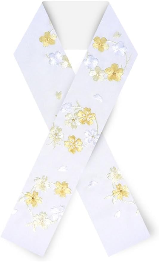 [NISHIORI] Embroidery, Half Collar, For Furisode, Kizakura, Kimono, White, Pink, Cream, Beige, Gold, Purple, Coming of Age Ceremony, Wedding, Graduation, Furisode, Visit Wear, Komon