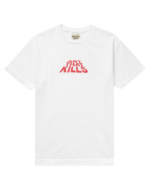 GALLERY DEPT. ATK STACK LOGO WHITE TEE