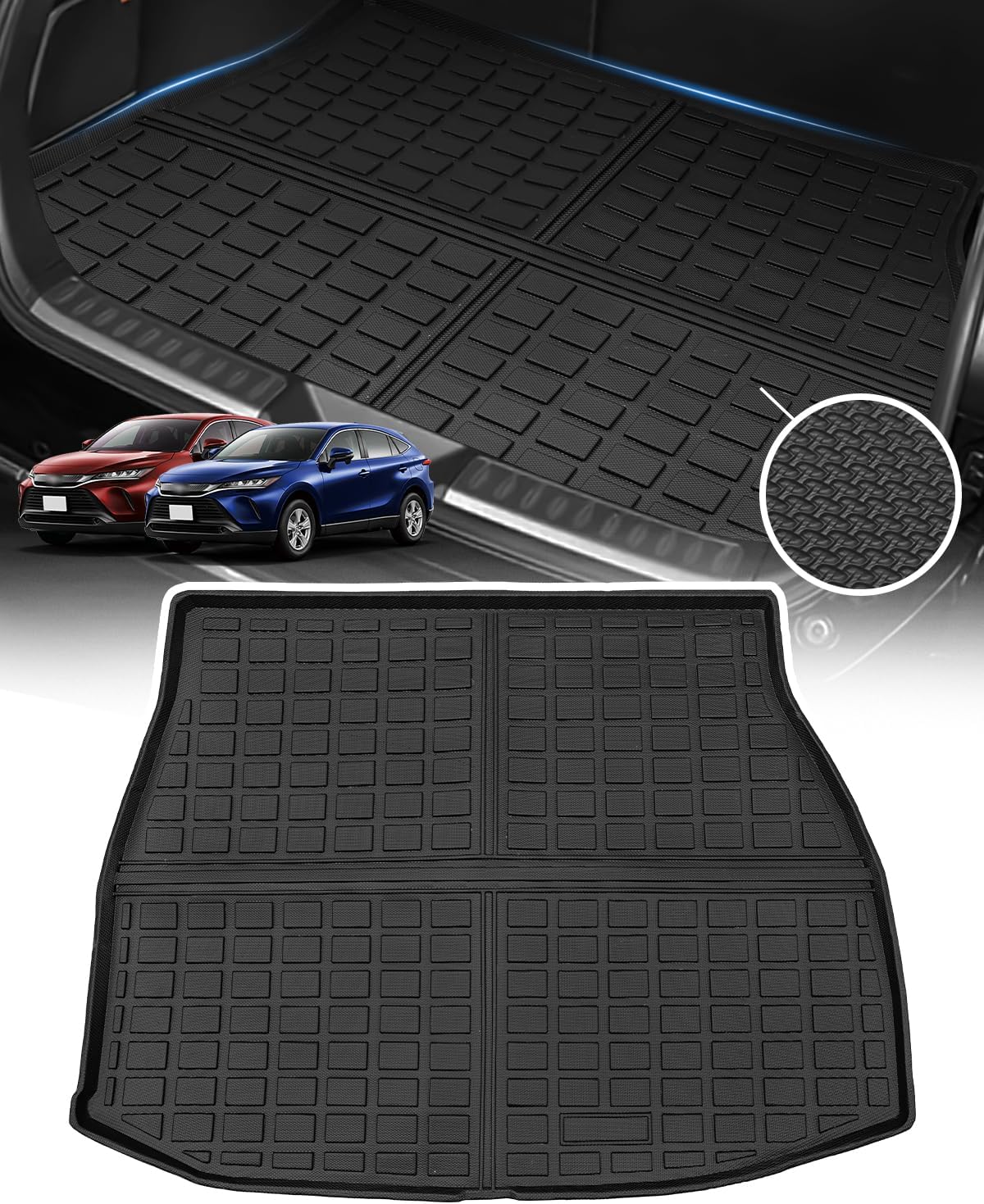 Toyota Harrier 80 Series Luggage Mat 80 Harrier Trunk Mat Harrier 80 Series Trunk Tray 3D Design TPE Material Present June 2020 Existing Harrier 80 Dedicated Design Luggage Tray Genuine Replacement