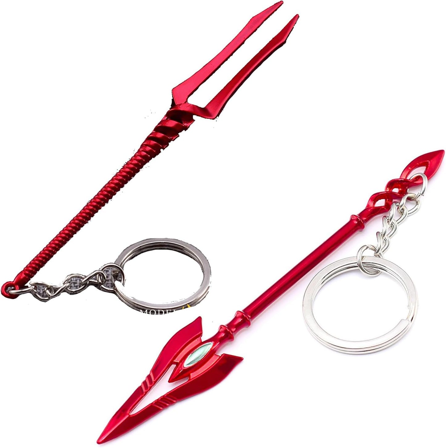 QQLADY New Century Evangelion Spear of Longinus Spear of Gaius Keychain 2-Piece Set Alloy Anime Movie Game Cute Unofficial Merchandise Fan Gift Fall Prevention Loss Prevention Simple Attachment