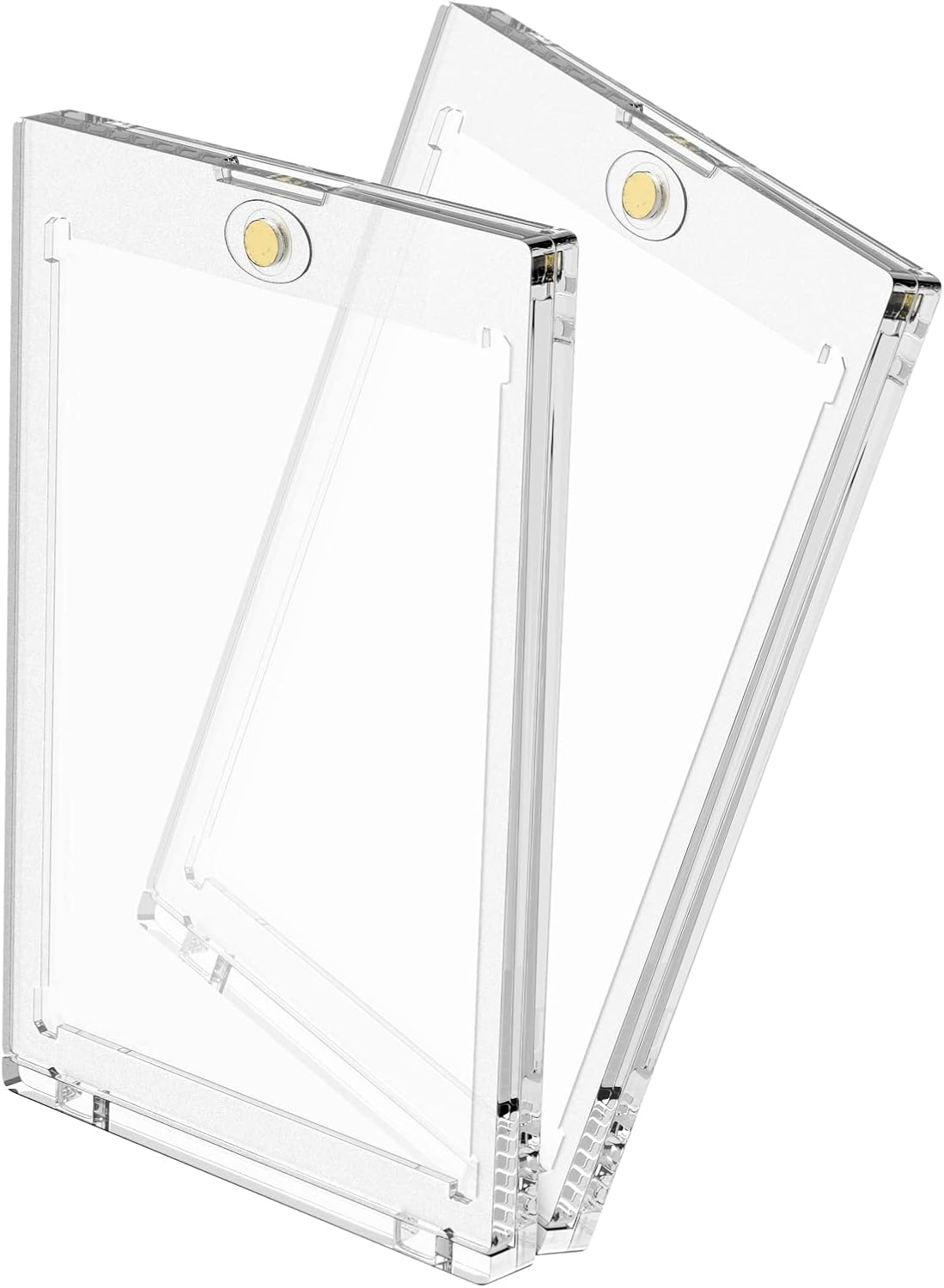 Trading Card Case, Magnetic Loader, Card Display Case, Protective Storage, Acrylic Trading Card Case Compatible with Yu-Gi-Oh!, transparent, UV Protection Set of 2
