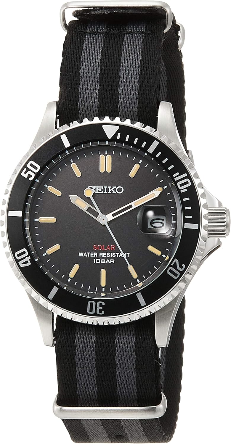 Seiko Shop Limited Edition SZEV014 Men's Watch, Black, Dial: Black, sports