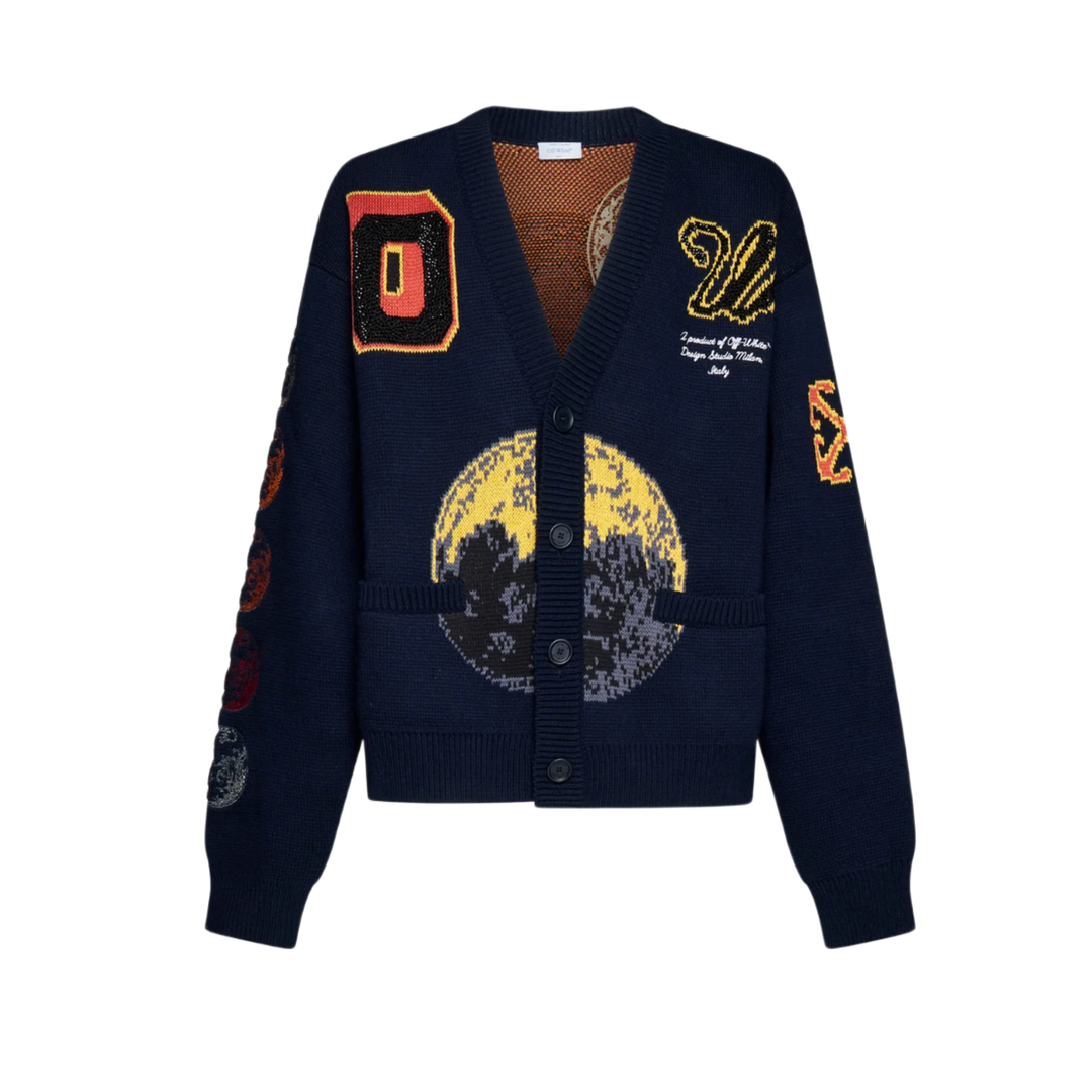 OFF-WHITE 'BLUE MOON' VARSITY CARDIGAN