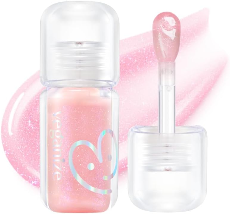 4D Jewel Shine Lip Oil Pearl Gloss (2. Fairy Pink)