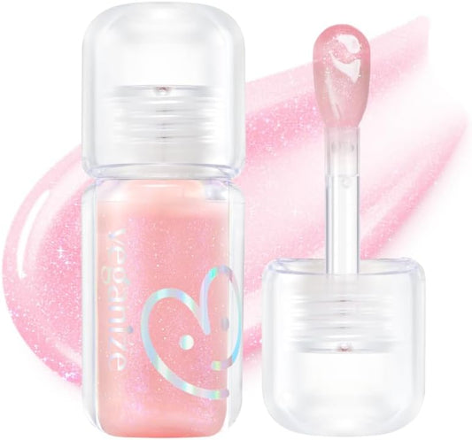 4D Jewel Shine Lip Oil Pearl Gloss (2. Fairy Pink)