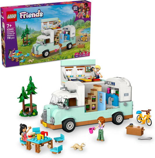 LEGO Friends Exciting Camping Car Toy Plaything Birthday Present Blocks Girls Boys Children 7 years old 8 years old 9 years old Elementary school students Pretend play Playing house Vehicles Cars Mini