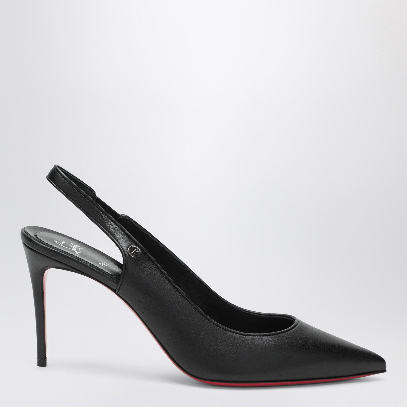 Christian Louboutin クリスチャンルブタンブラックスポーティーケイトスリングバックデコレテ - Image 1