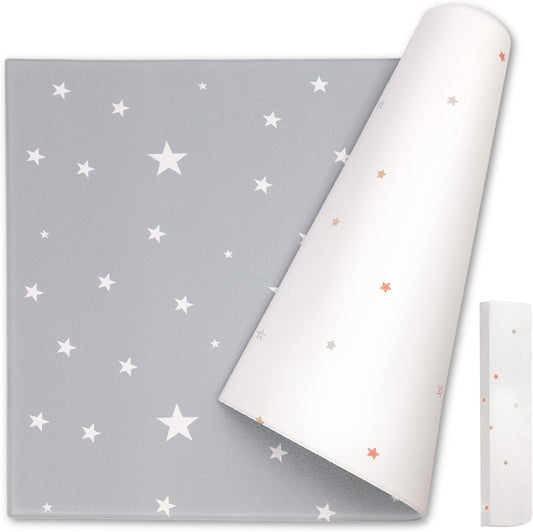 Popomi Mochi Play Mat Baby Mat (Supervised by Nursery Teacher & Pregnant Woman Manipulative Teacher) | Soft, Antibacterial, Double-Sided, Noise Prevention, Anti-Slip, Waterproof